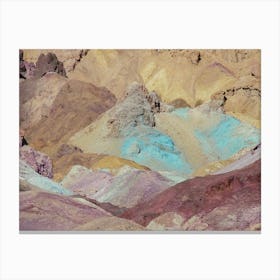 Rainbow Colours Of Artists Palette In Death Valley Desert Canvas Print