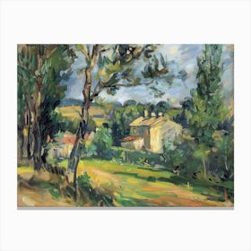 Gentle Breeze View Painting Inspired By Paul Cezanne Canvas Print