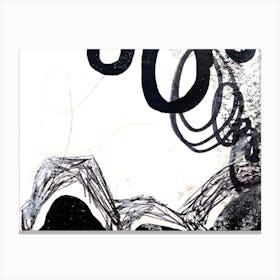 'Spirit' Minimalist Black and White Canvas Print