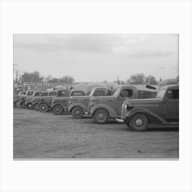 Untitled Photo, Possibly Related To Trucks Loaded With Mattresses, San Angelo, Texas, These Mattress Factori Canvas Print