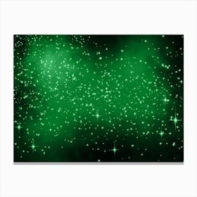 Emerald Shining Star Background Canvas Print