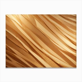 Abstract Background With Smooth, Flowing Lines In Shades Of Gold Canvas Print