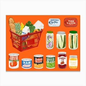 Grocery Shopping Canvas Print