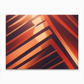 Abstract Image Of A Geometric Shape, Resembling A Layered Structure, With Sharp, Angular Edges Canvas Print