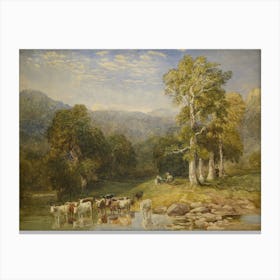 Junction Of The Llugwy And Conway, David Cox Canvas Print