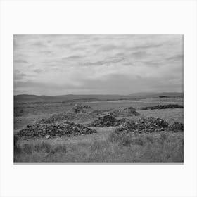 Seneca, Oregon, Piles Of Chrome Ore On The Lot Of The Ore Purchasing Depot Of The Metal Reserves Company By Russel Canvas Print