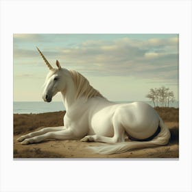 White Unicorn Canvas Print