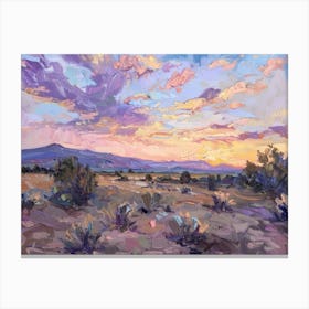 Western Sunset Landscapes Nevada 2 Canvas Print
