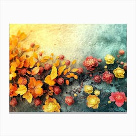 Colorful Autumn And Thanks Giving Canvas Print