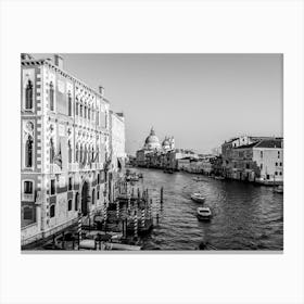 Venice Italy In Black And White 07 Canvas Print