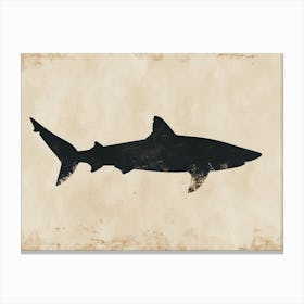 Isistius Genus Shark Silhouette 3 Canvas Print