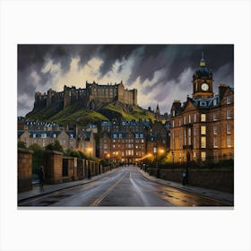 Edinburgh Castle Art 3 Canvas Print