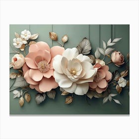 Paper Flower Wall Art 2 Canvas Print