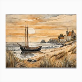 European Coastal Painting (8) Canvas Print