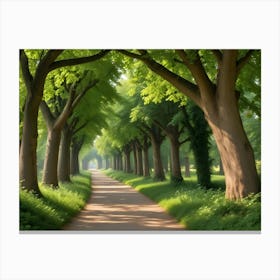 Tree Lined Path Canvas Print