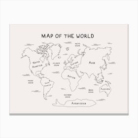 Nude Map Canvas Print