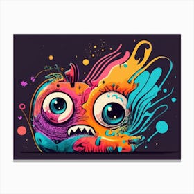 Halloween Colorful Monster 01 Canvas Print