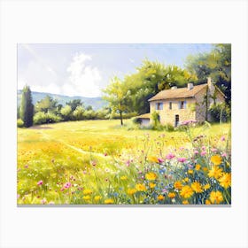 House In The Meadow Canvas Print