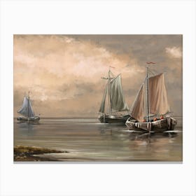 Sailboats On The Water Canvas Print