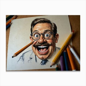 Man With A Mustache 5 Canvas Print