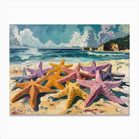 Starfish On The Beach 2 Canvas Print