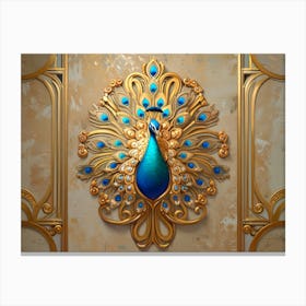 Peacock Wall Art 5 Canvas Print