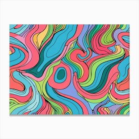 Abstract Wavy Pattern 4 Canvas Print