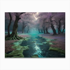 River In The Forest 7 Canvas Print