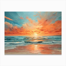 Sunset On The Beach 24 Canvas Print