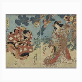 Yamauba to kaidōmaru,Original from the Library of Congress. Canvas Print