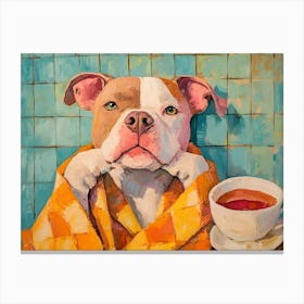 Pitbull Spa Day 5 Canvas Print