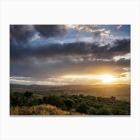 Sunset In The Mountains Canvas Print