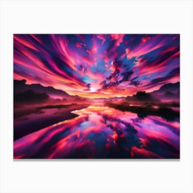 Abstract Sunset Canvas Print