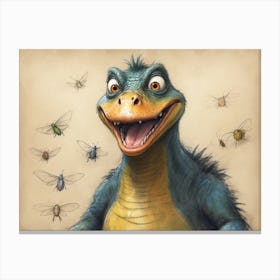 Dinosaurs And Bugs Canvas Print