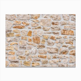 Old Stone Wall Texture Canvas Print