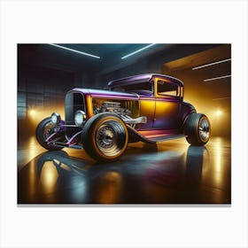 Hot Rod vintage car 2 Canvas Print