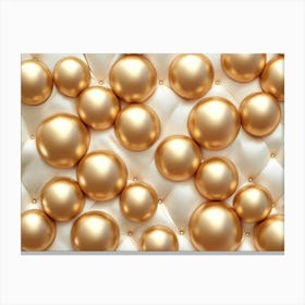 Gold Spheres 1 Canvas Print