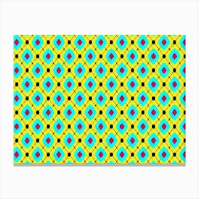 Pattern Tiles Square Design Modern Canvas Print