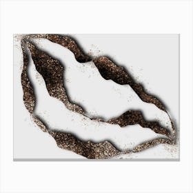 Glittery Abstract Shape Canvas Print