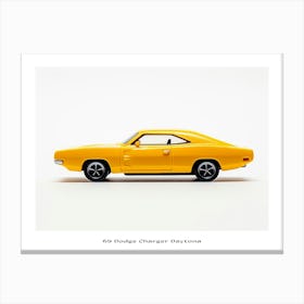Toy Car 69 Dodge Charger Daytona Yellow Poster Canvas Print