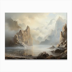 Rustic Lake Landscape Canvas Print