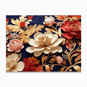 Chinese Paper Flowers Canvas Print