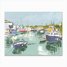 Boats In Wicklow Canvas Print