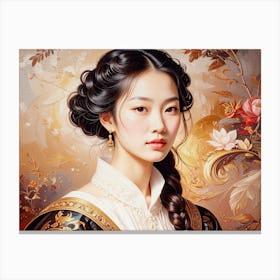 Classical Woman Portrait 02 Canvas Print