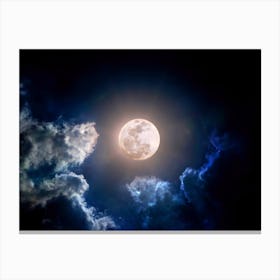 Full Moon In The Sky - Mystic Moon poster #8 Canvas Print