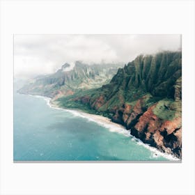 View Over Na Pali Coast On Kauai Canvas Print