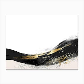 Gold And Black Abstract Painting 106 Canvas Print