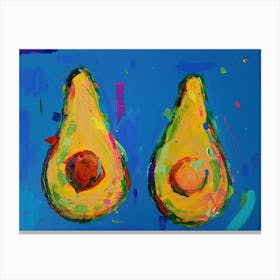 Avocado Halves Canvas Print
