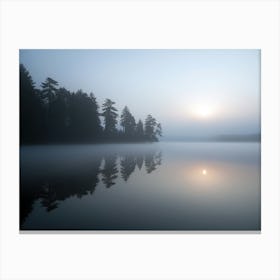 Sunrise Over A Lake 1 Canvas Print