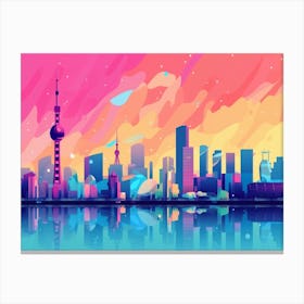 Guangzhou Skyline Canvas Print